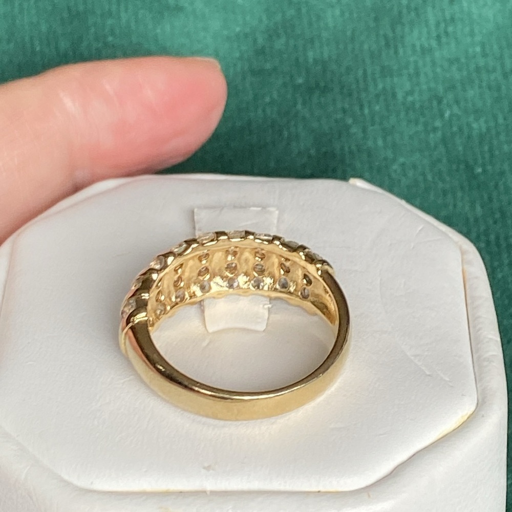 GOLD OVER STERLING SILVER RING - Picture 3 of 3